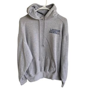 Gray Lakeside Baseball Hoodie Sweatshirt Embroidered Logo Size M